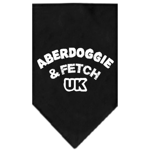 Aberdoggie UK Screen Print Bandana Black Large